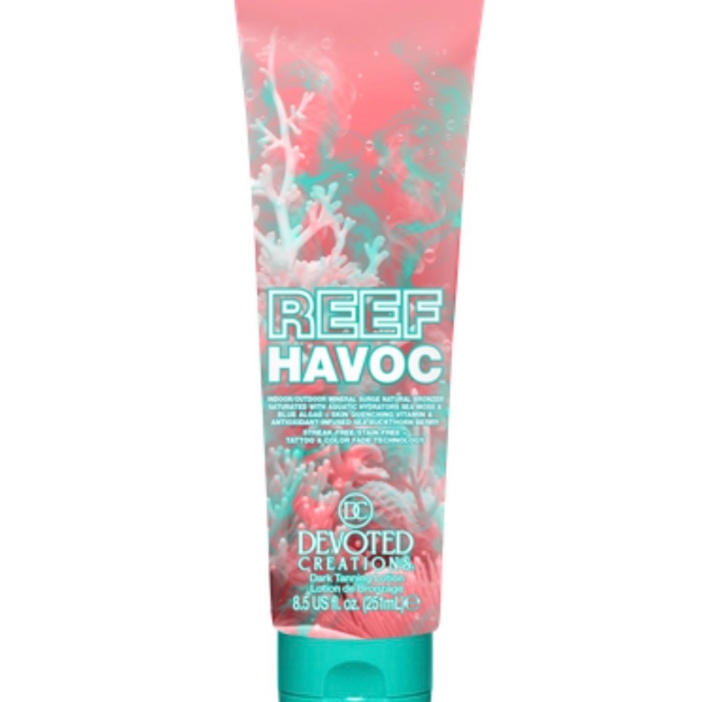 Reef Havoc Pink & Teal Tanning Lotion